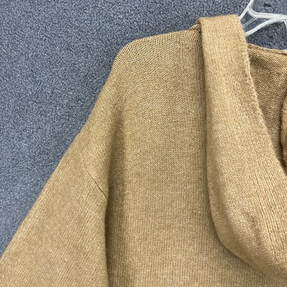 &merci Cardigan women Small Tan Hooded knit open front oversized maxi soft - Picture 15 of 16